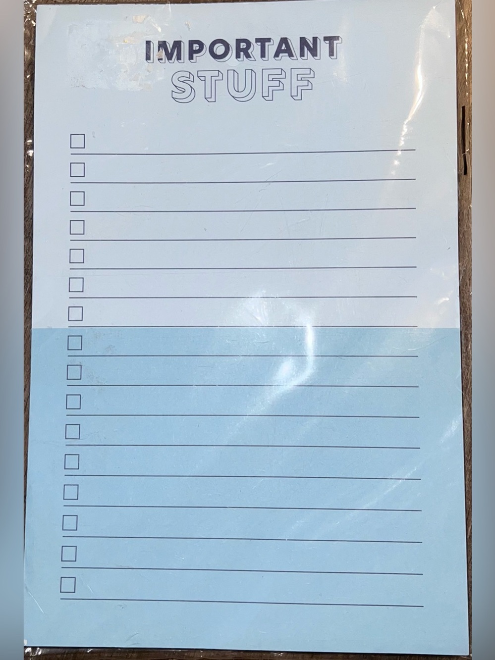 💥 New Important Stuff Check Box Note Pad Lined Office Home Organization Magnet